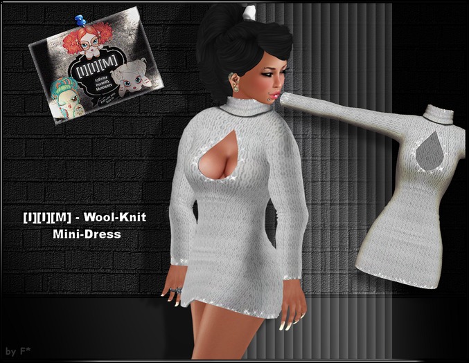 [I][I][M] - Wool-Knit Mini-Dress White