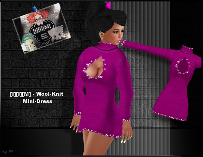 [I][I][M] - Wool-Knit Mini-Dress Pink