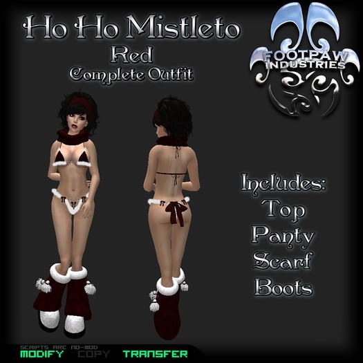 [FPI] Ho Ho Mistleto Red - Complete Sexy Holiday Outfit
