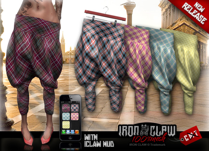 [IC] Rigged MESH Baggys .::Capri::. w. Texture HUD FEMALE