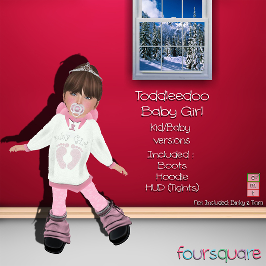 :.:FourSquare:.: Baby Girl Hoodie Mesh Toddledoo