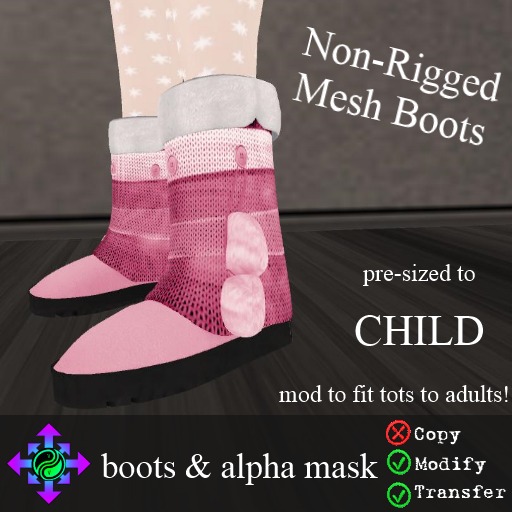 Vicarious Vitae - Mesh Snow Boots - Pink (Child)