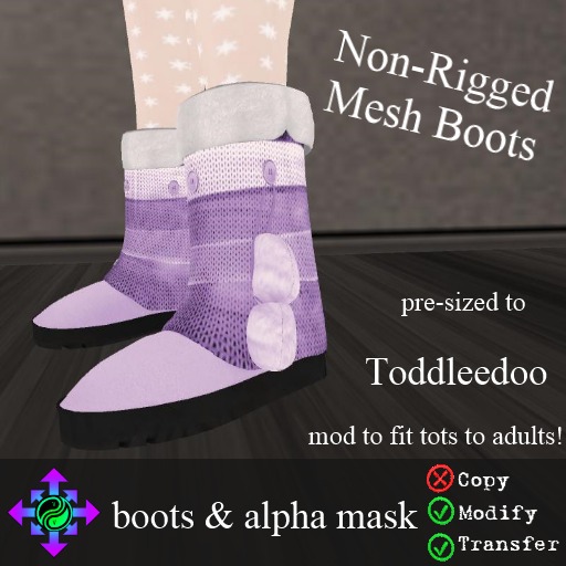 Vicarious Vitae - Mesh Snow Boots - Purple (Toddleedoo)