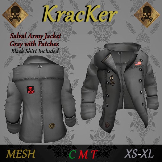 Salval Army Jacket ~ Gray