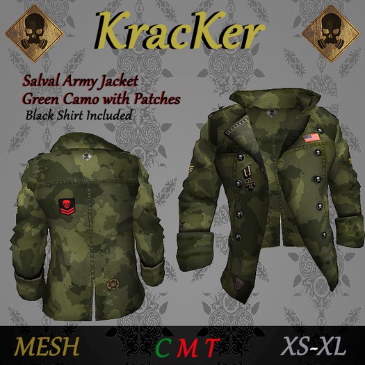 Salval Army Jacket ~ Green Camo