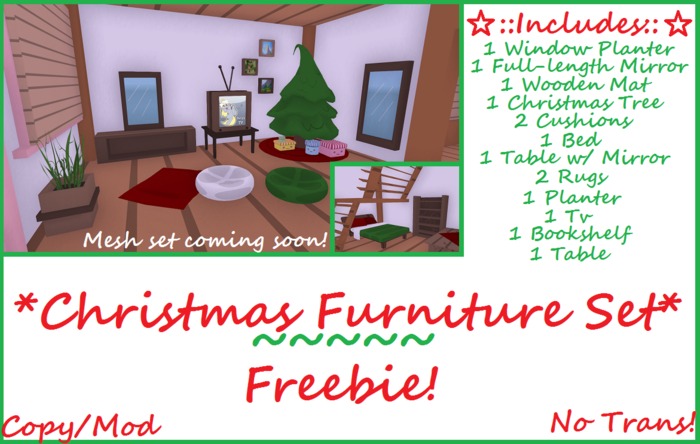 [Retired Item] Christmas Furniture Set