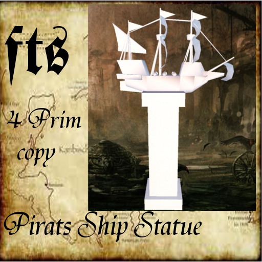 pirates ship statue