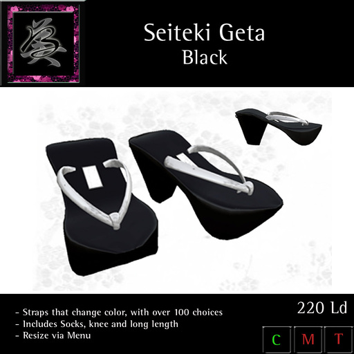 ** BARZANE DESIGN ** - Shoes Seiteki Geta Black Women Box