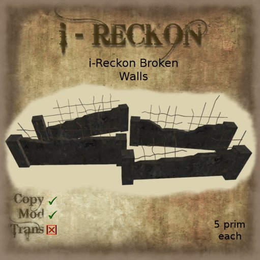 i-Reckon Broken Walls W Rebar Set boxed