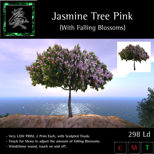 ** BARZANE DESIGN ** - Plants Jasmin Tree Pink Blossom Flower