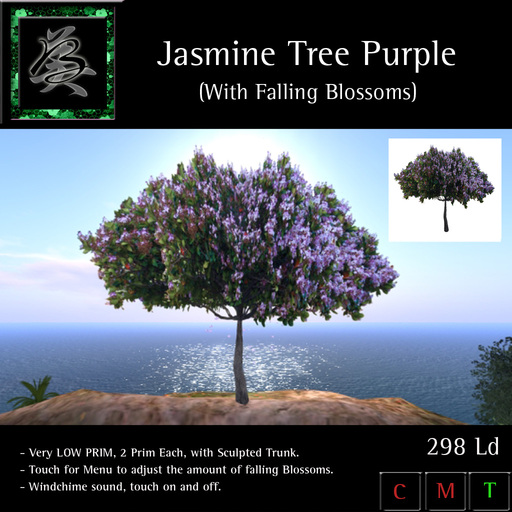 ** BARZANE DESIGN ** - Plants Jasmin Tree Purple Blossom Flower