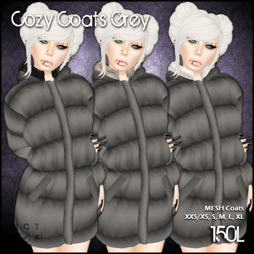 [ SAKIDE ] Cozy Coats Grey