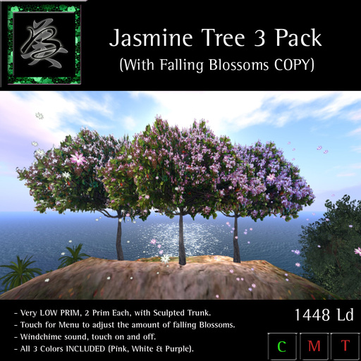 ** BARZANE DESIGN ** - Plants Jasmin Tree 3 PACK COPY Blossom Flower