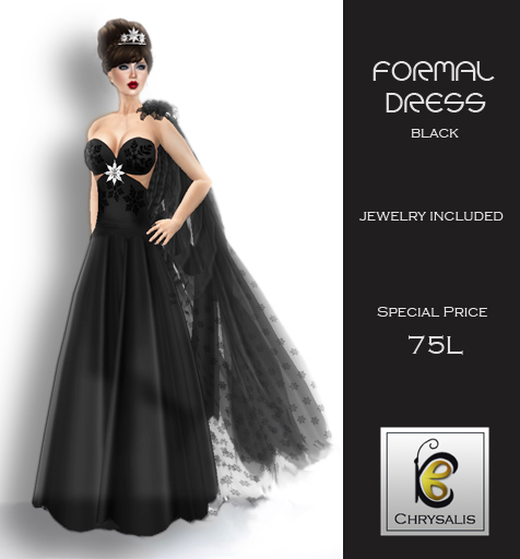 Chrysalis - Black Formal Dress