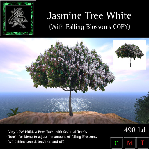 ** BARZANE DESIGN ** - Plants Jasmin Tree White COPY Blossom Flower