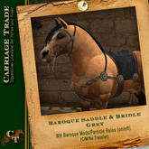 Baroque Saddle Set for the Water Horse Baroque/Andalusian avatar Gray