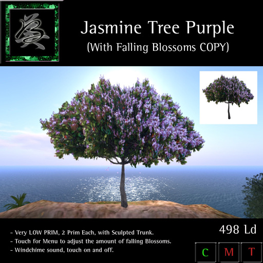 ** BARZANE DESIGN ** - Plants Jasmin Tree Purple COPY Blossom Flower