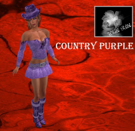*White Rose* Country Purple