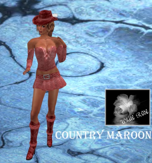 *White Rose* Country Maroon