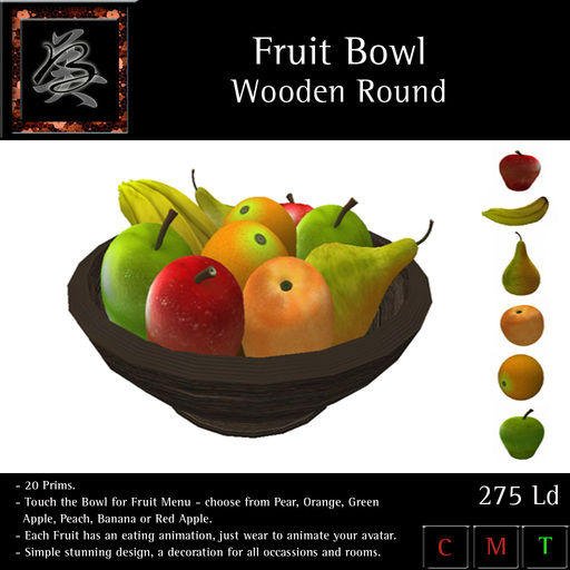 ** BARZANE DESIGN ** - Decor Wooden Fruit Bowl Round Japanese Decoration