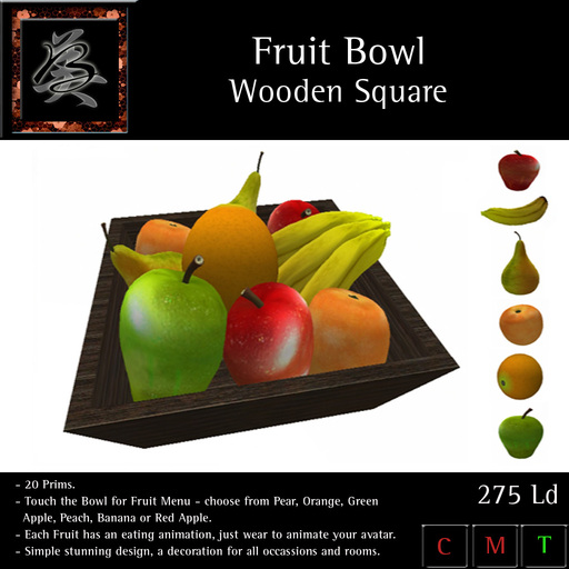 ** BARZANE DESIGN ** - Decor Wooden Fruit Bowl Square Japanese Decoration