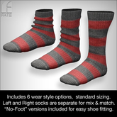 FATEwear Sock - Jerry - VolcanicAsh