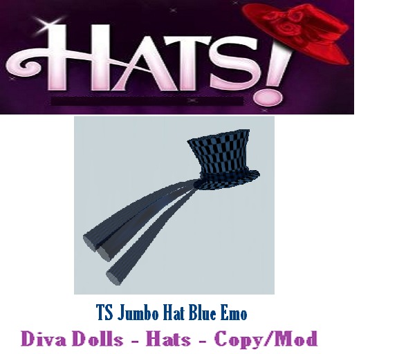 TS Jumbo Hat Blue Emo Boxed 