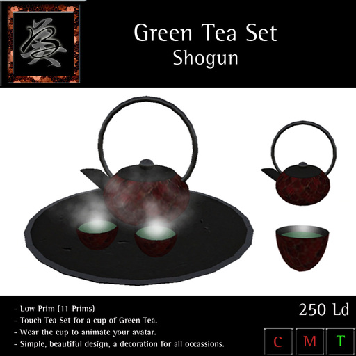 ** BARZANE DESIGN ** - Decor Shogun Green Tea Set Japanese