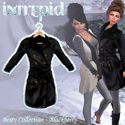 Intrepid:: Mesh Herringbone Coat {Dark Blackberry}