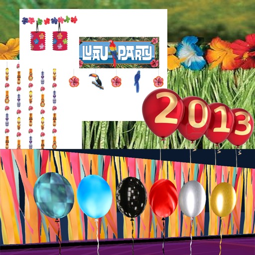 ALOHA LUAU PARTY KIT BOX- new year 2013