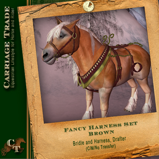 Fancy Harness for Water Horse Drafter Avatar Brown