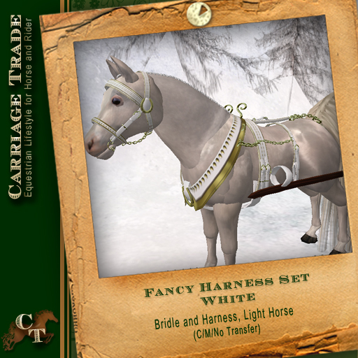Fancy Harness for Water Horse LH Avatar White