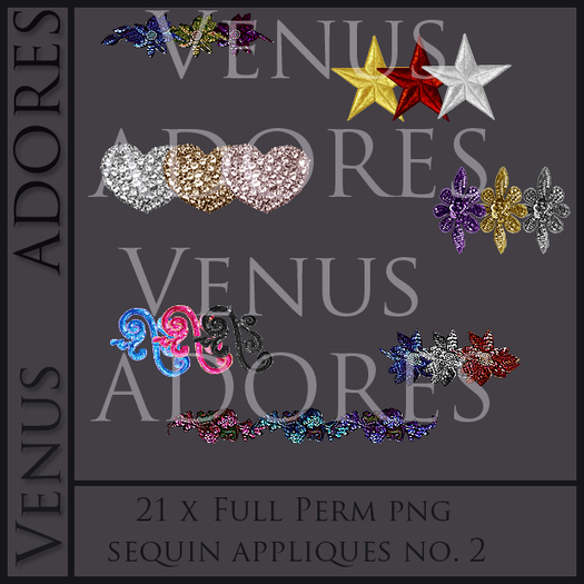 FULL PERM TEXTURE PACK - Sequin Appliques No. 2