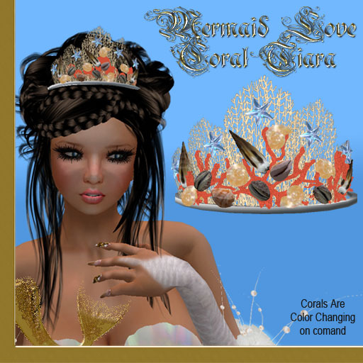 Mermaid Love Coral Tiara