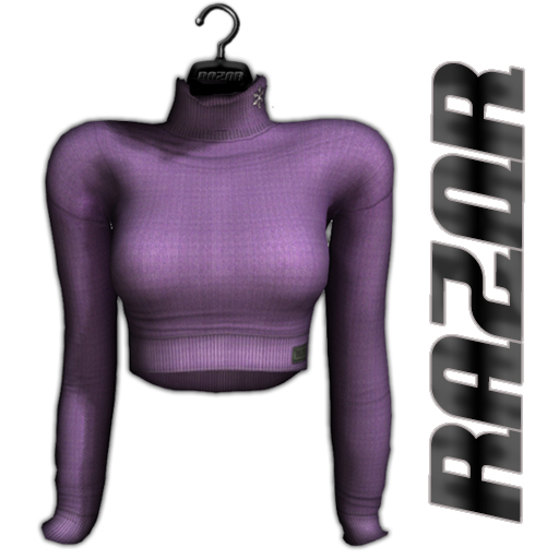 =Razorblade Jacket= Smart Wool 1/2 Sweater /// Violet