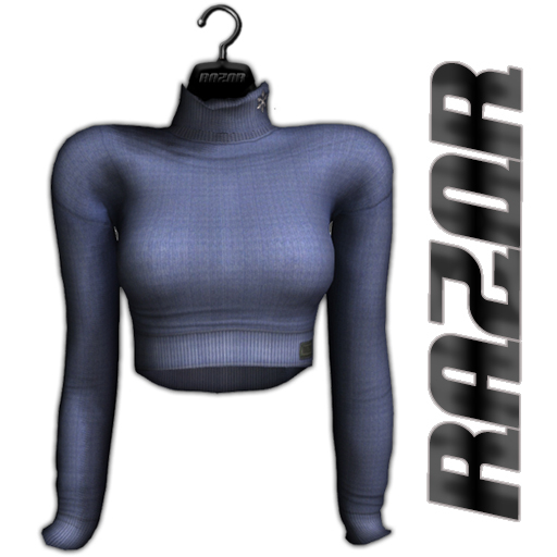 =Razorblade Jacket= Smart Wool 1/2 Sweater /// Blue