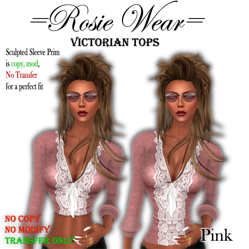=Rosie Wear= Victorian Tops_Pink