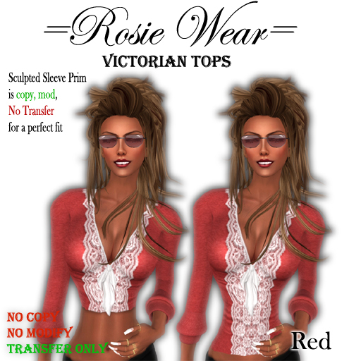 =Rosie Wear= Victorian Tops_Red