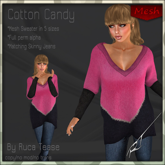 Mesh COTTON CANDY outfit by Ruca tease