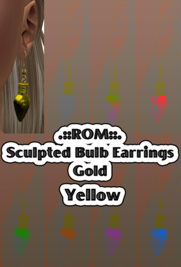 .::ROM::. Bulb Earrings - Yellow & Gold