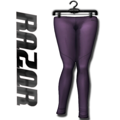=Razorblade Jacket= Low Rise Lycra Yoga Pants /// Plum