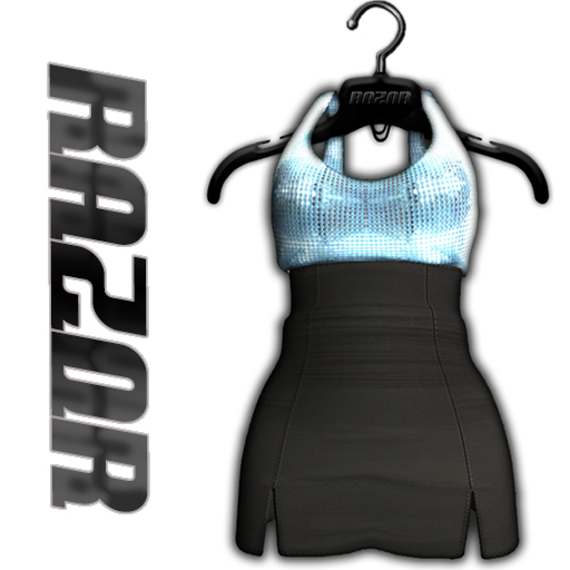 =Razorblade Jacket= Sequin Party Dress /// Blue  