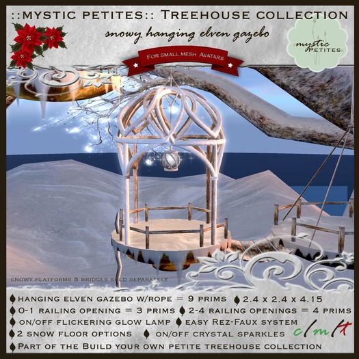 ::mystic petites:: snowy hanging elven gazebo