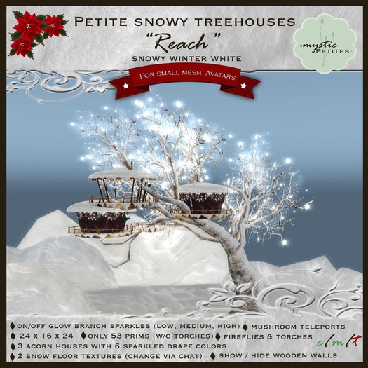 ::mystic petites:: Reach (copy/mod) petite snowy white treehouse 