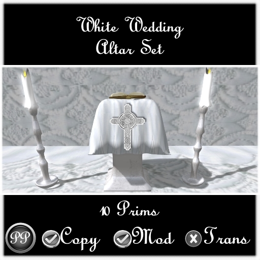 White Wedding Altar Set BOXED