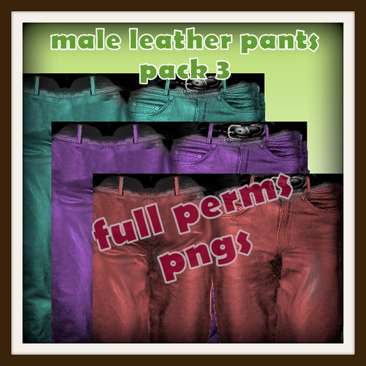 .:. DAR Designs .:. Men Leather Pants Pack 3