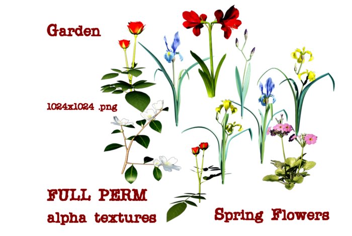 Garden Landscaping Spring Flower Textures FULL PERM