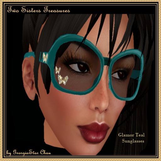 GSCGlamor Large Teal Sunglasses 