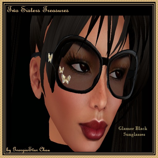GSCGlamor Large Black Sunglasses 