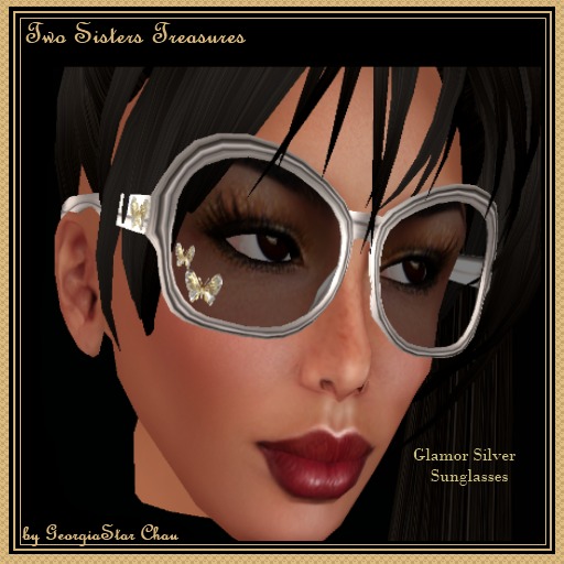 GSCGlamor Large Silver Sunglasses 